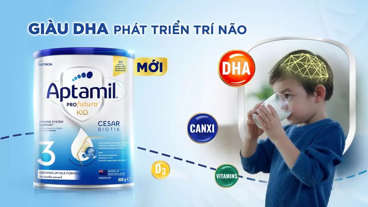 Sữa Aptamil Cesarbiotik cho trẻ sinh mổ