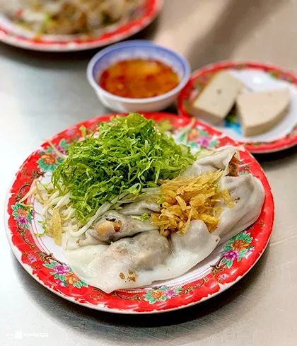 Suất bánh cuốn kèm bánh tôm