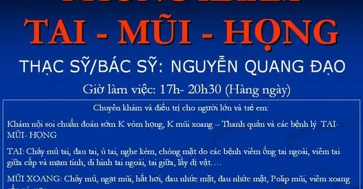 Thông tin phòng khám bác sỹ Đạo