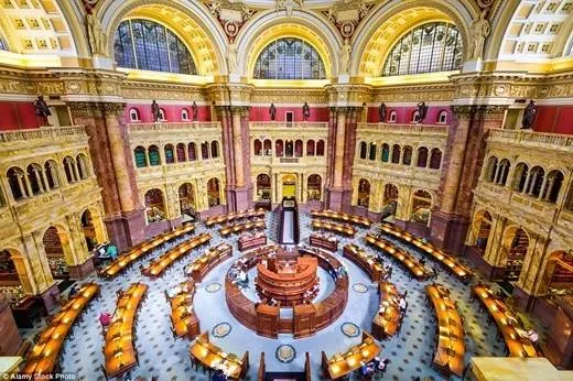 Thư viện Quốc hội Mỹ tại Washington D.C - một trong những thư viện lớn nhất thế giới (Nguồn: Daily Mail)