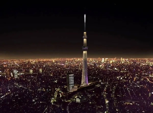 Tokyo Skytree về đêm