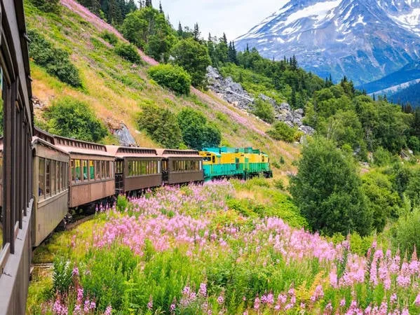 Tuyến đường sắt White Pass và Yukon Route Railroad tại Alaska.