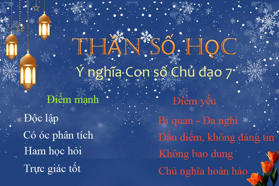 Ưu và nhược điểm của trẻ mang con số chủ đạo 7 trong thần số học