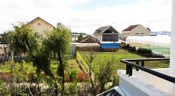 View nhìn ra vườn rau từ phòng nghỉ tại Reveto Villa