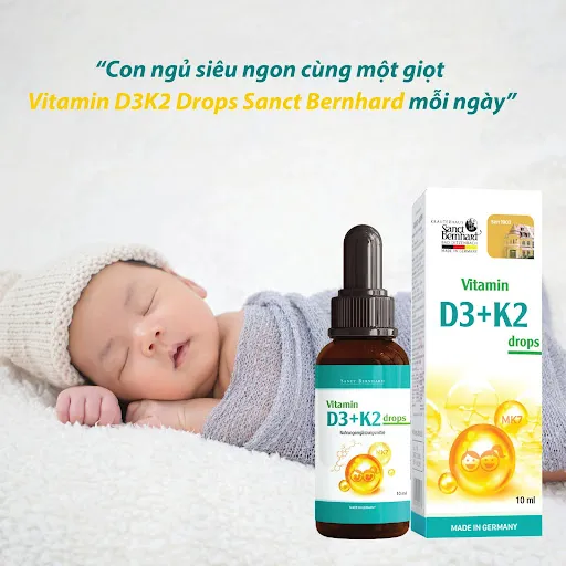 Vitamin D3 K2 Drops Sanct Bernhard không mùi, không vị