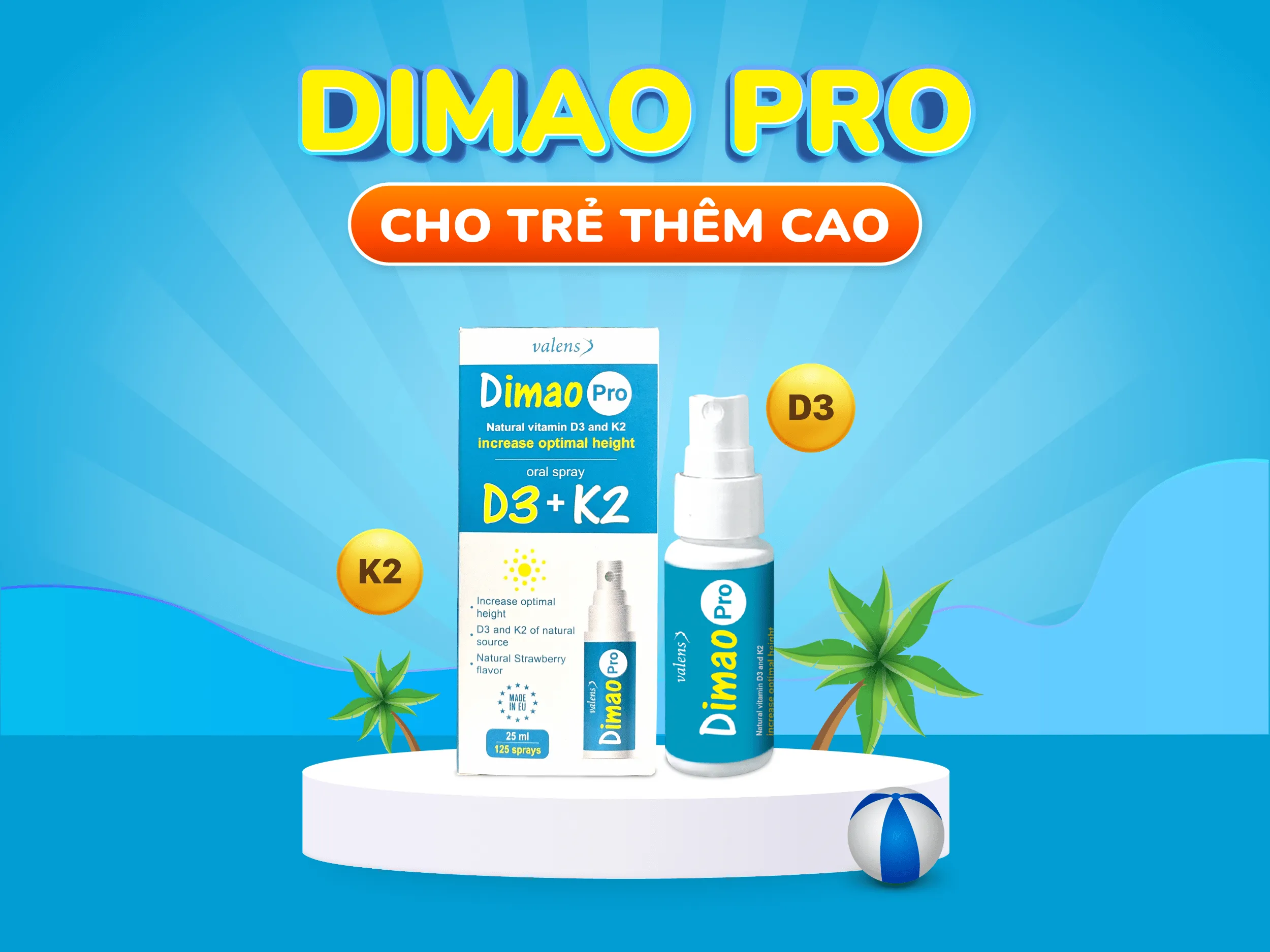 Vitamin D3K2 dạng xịt Dimao Pro