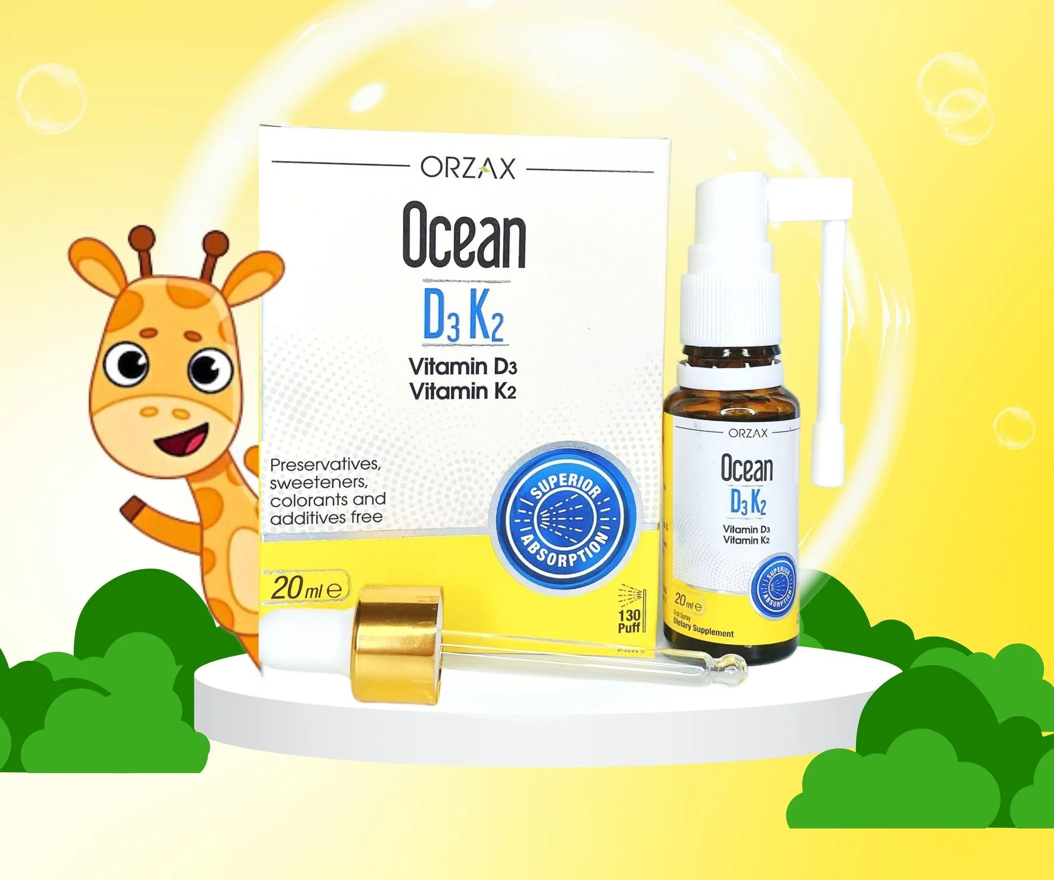 Vitamin D3K2 dạng xịt Ocean D3K2