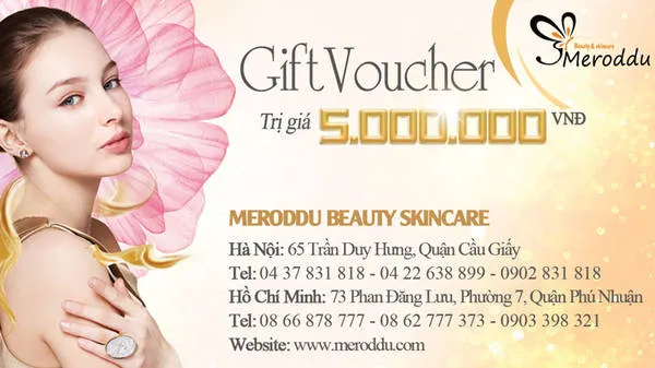 Voucher spa tại thẩm mỹ viện Meroddu