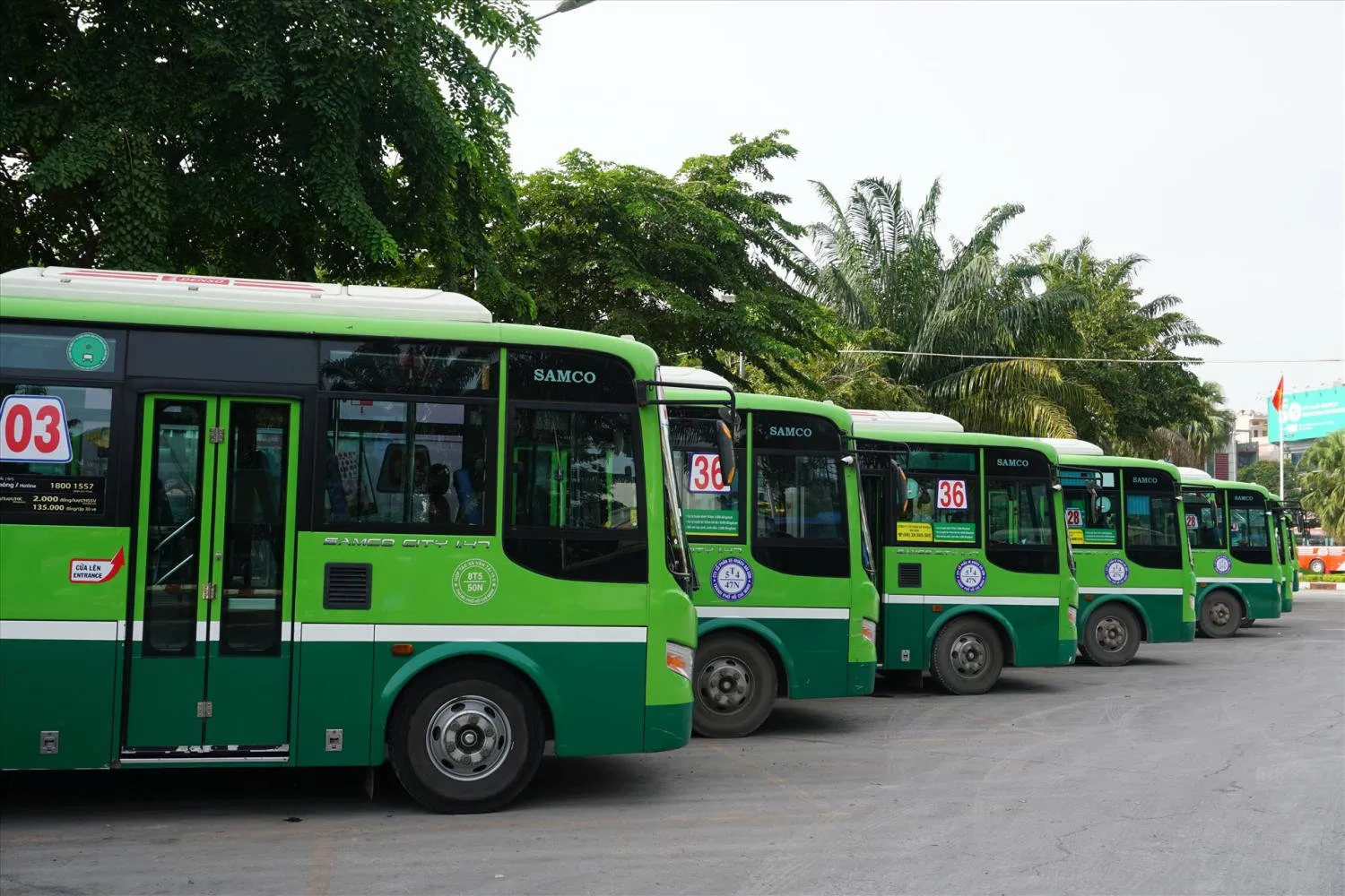Xe bus tại Châu Đốc
